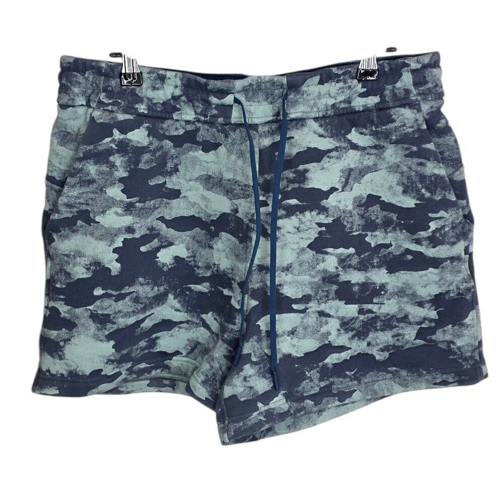 Lululemon Loungeful High Rise Shorts, Heritage Camo Blue, Sweatshort, Size 10